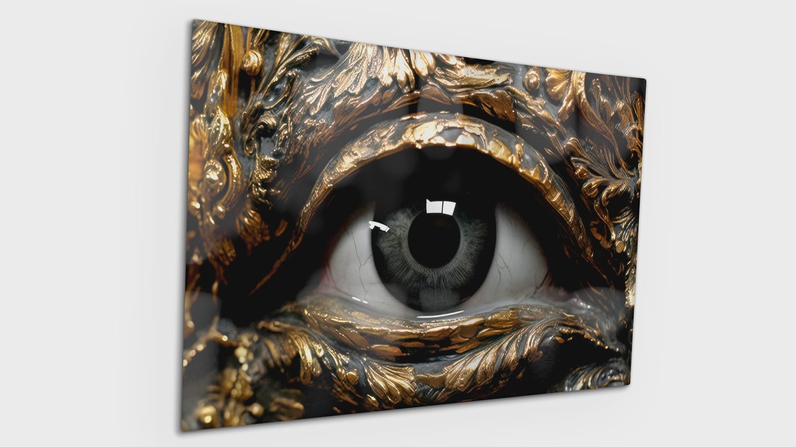 Metal Print Angled White Wall 2