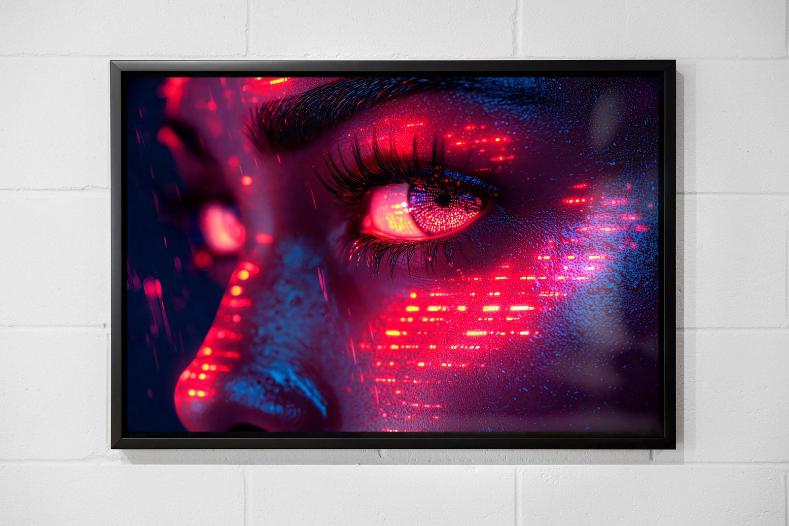 Metal Print Box Framed Floating Wall Brick Wall 1