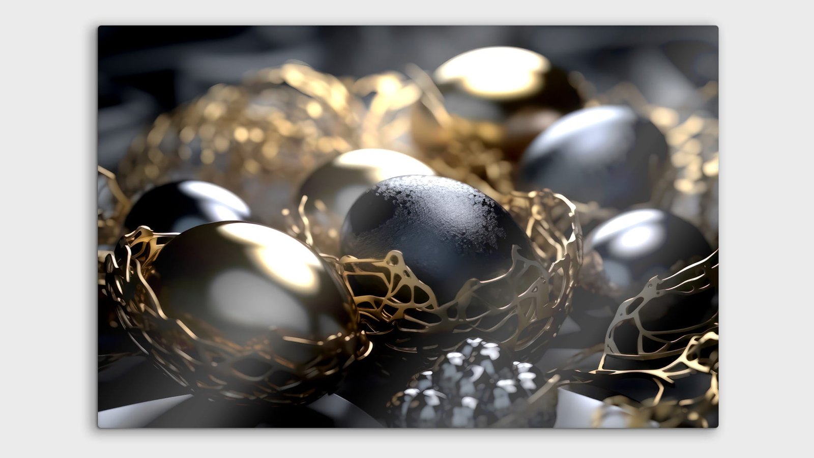 Metal Print Flat White Wall 1